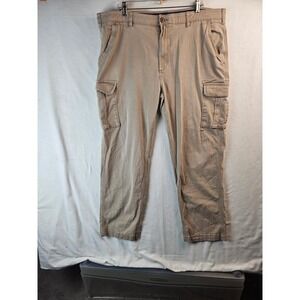Sonoma Goods For Life Mens Cargo Pants Tan Khaki Flexwear 42x30 Straight Leg